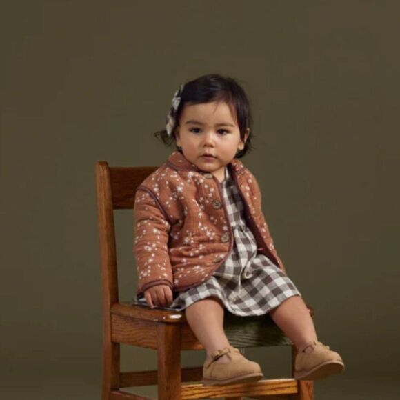 NWT! Rylee + Cru Girls Quilted Starlight Coat Size 12-18M - Picture 1 of 5